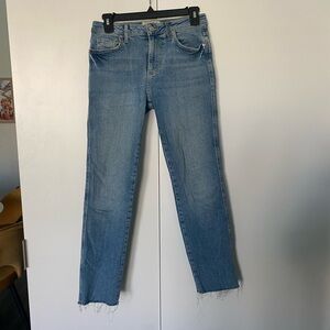 Free People Women's Low Rise Straight Cut Jeans